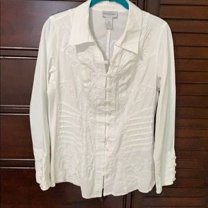 Peruvian Cotton White Long Sleeve Blouse